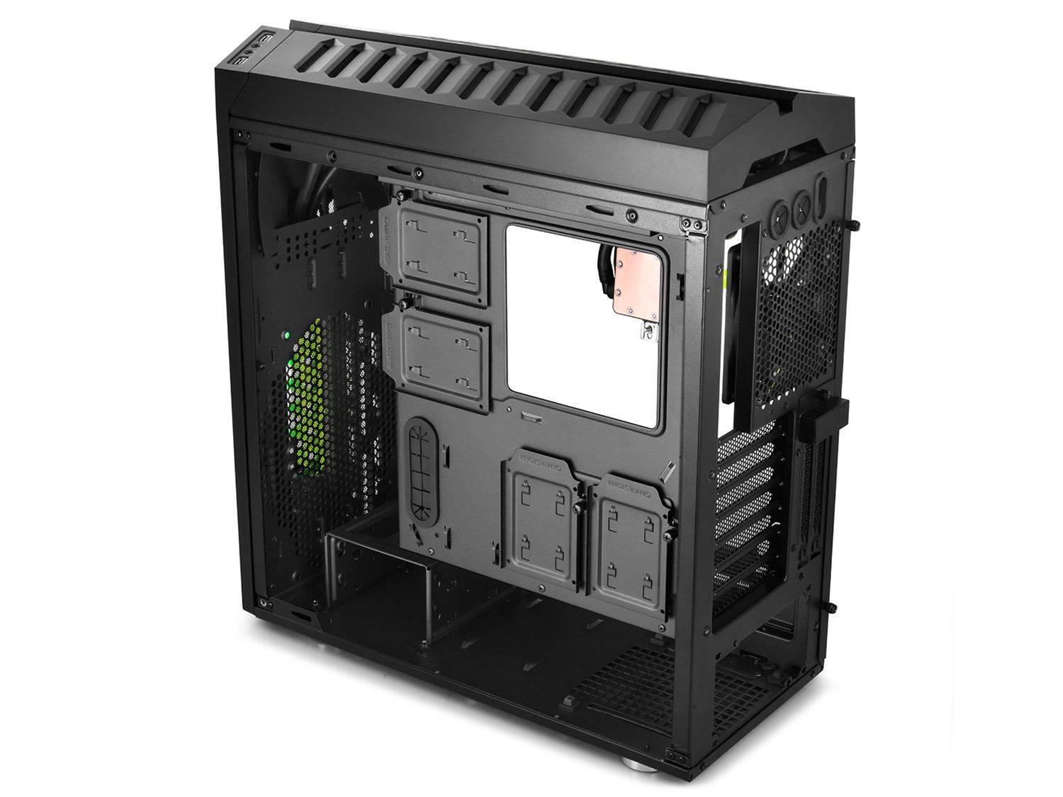 Deepcool GENOME II ATX Kabinet with built-in watercooling - Black/Green ...